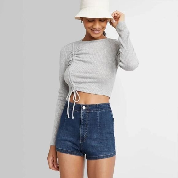 wild fable Pants - Wild Fable Women's Super-High Rise Jean Shorts - 0